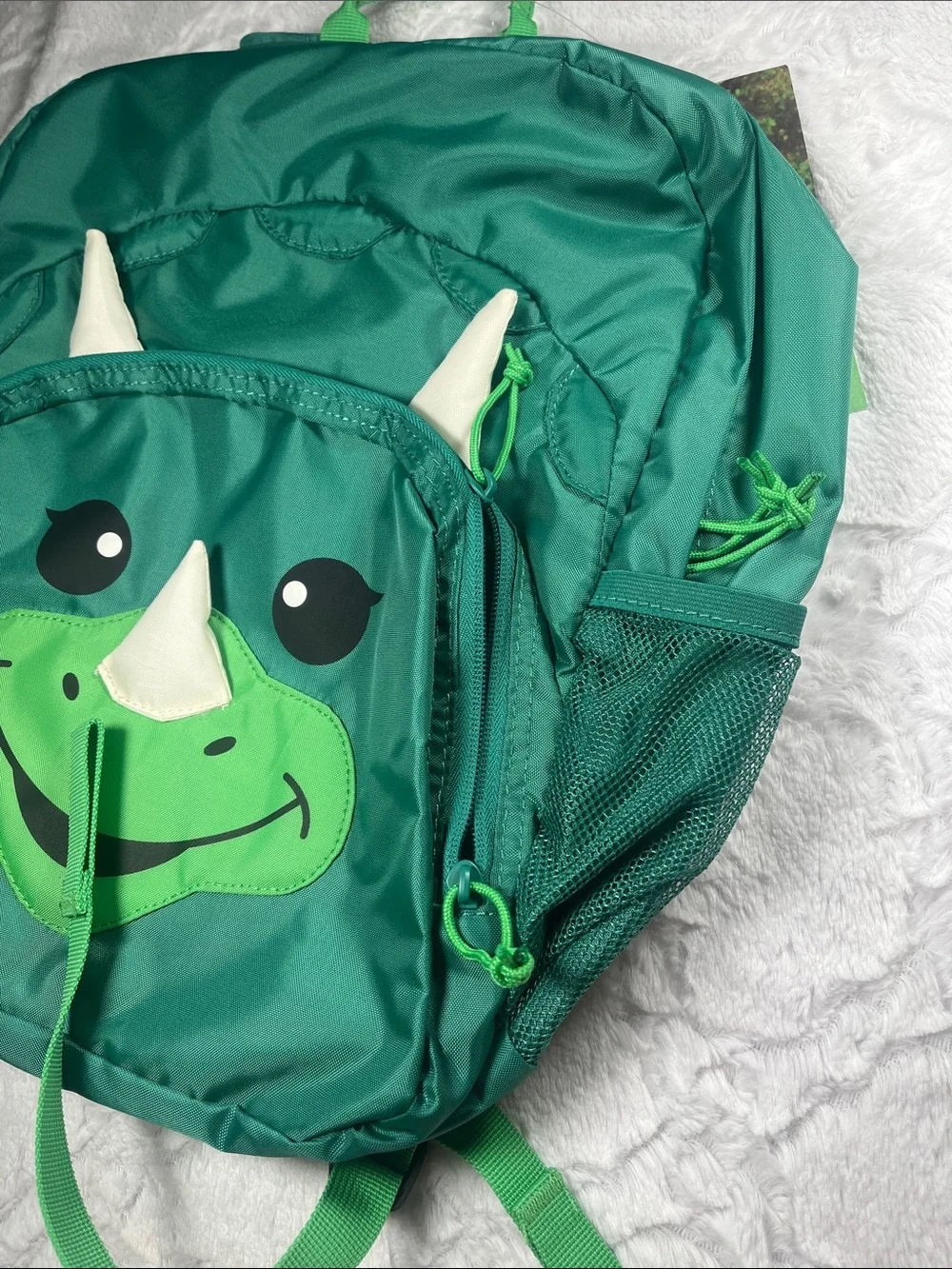 Triceratops Backpack with Cream Horns